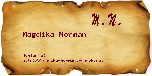 Magdika Norman névjegykártya
